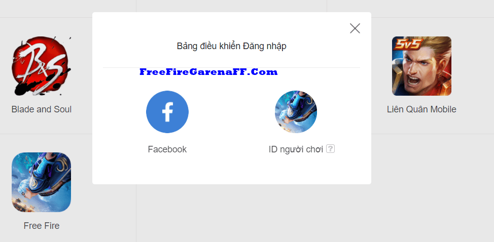 Quên mật khẩu free fire